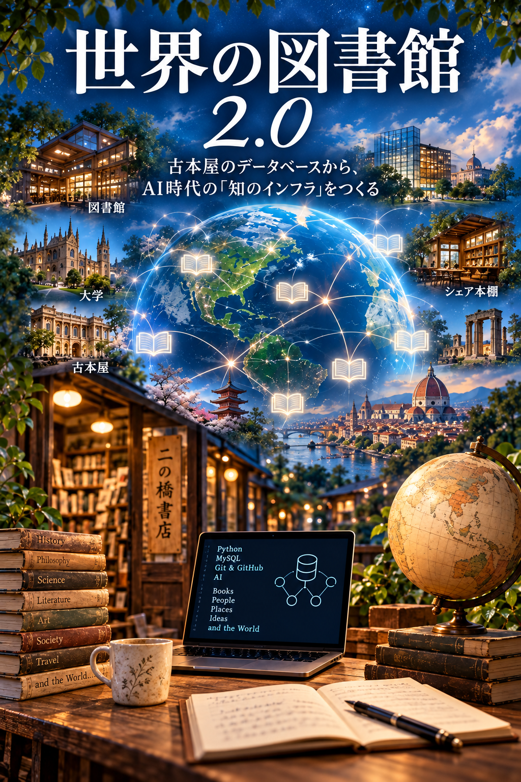 世界の図書館2.0の構想イメージ